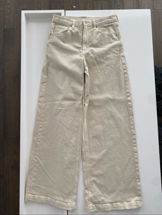 GAP Denim - GAP High Rise Wide-Leg Strive Jeans in Natural Cream Size 28 | 6